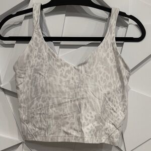 lululemon athletica Light Gray Leopard-Print V-Neck Tank